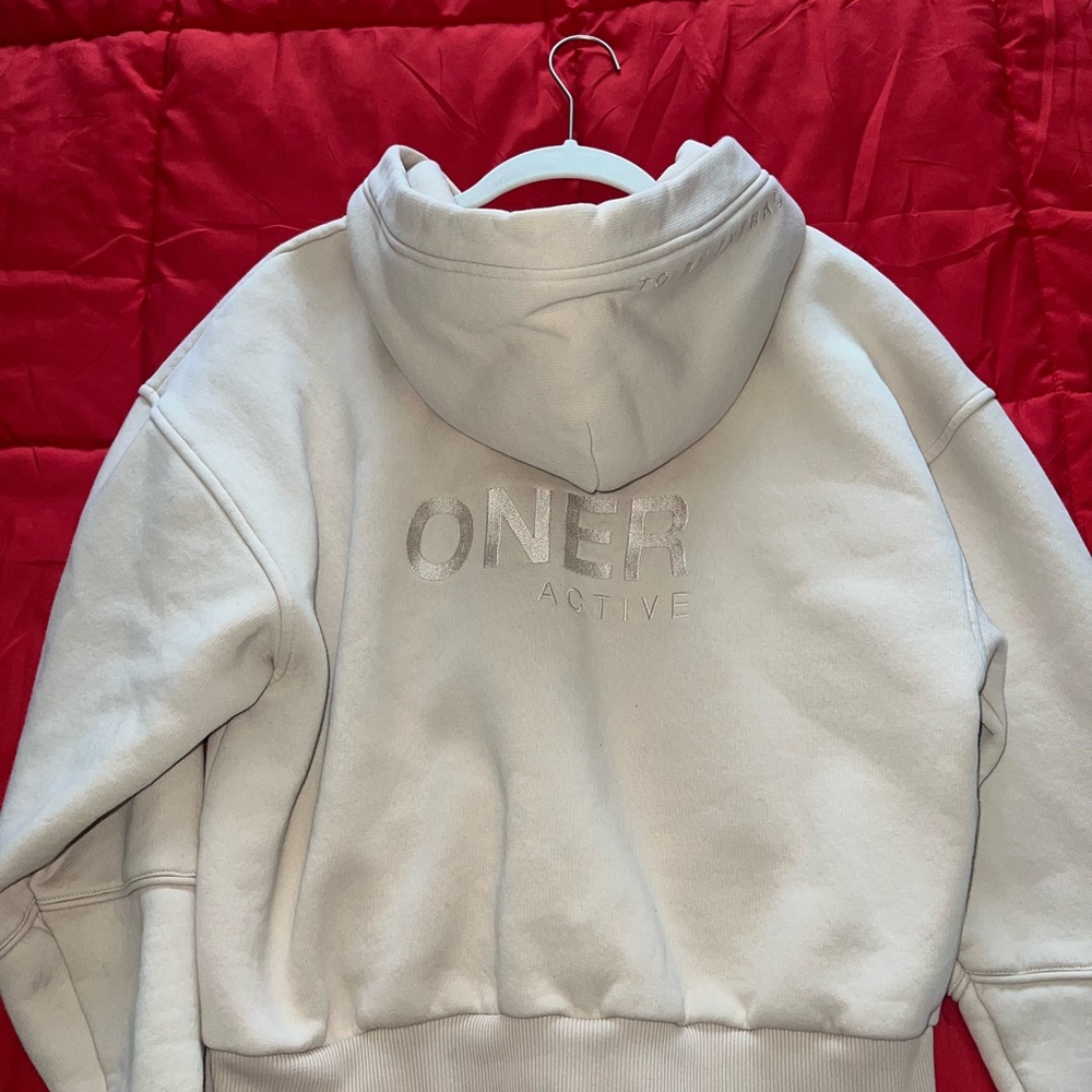 Oner Active White Hoodie with Silver Logo